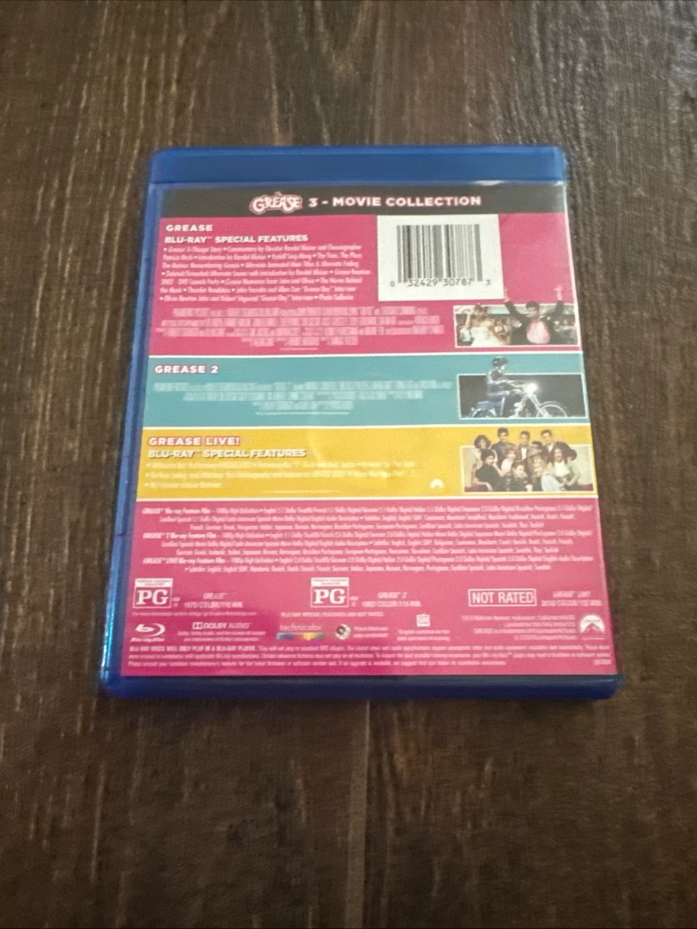 Grease Trilogy Blu-ray Set - Pink, Teal, Yellow Cover - Picture 2 of 2